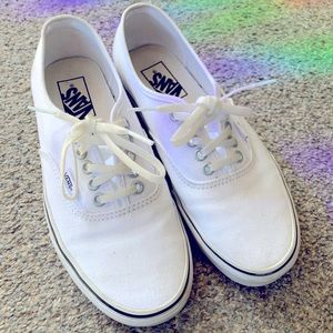 Vans Authentic White shoes with sparkly accents
